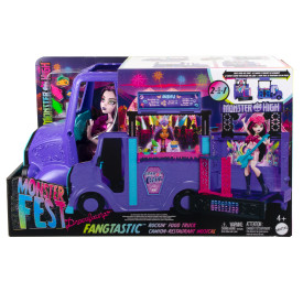 Monster High Draculaura Doll And Fangtastic Rockin’ Food Truck HXH83 4+