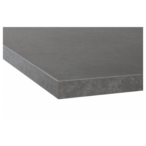 EKBACKEN Worktop, concrete effect, laminate, 186x2.8 cm