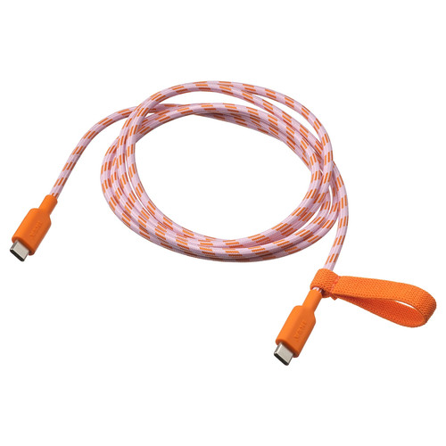 LILLHULT USB-C to USB-C, orange/pink, 1.5 m