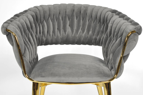 Glamour Chair IRIS LUX, grey