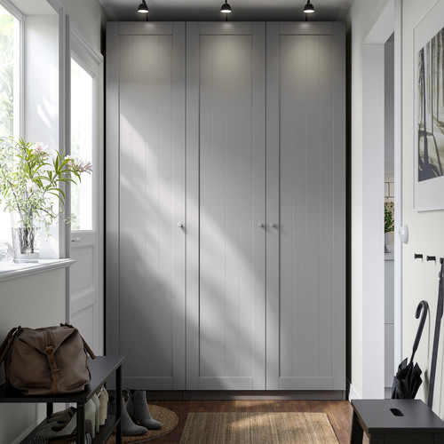 PAX / GULLABERG Wardrobe combination, dark grey/dark grey, 150x60x236 cm