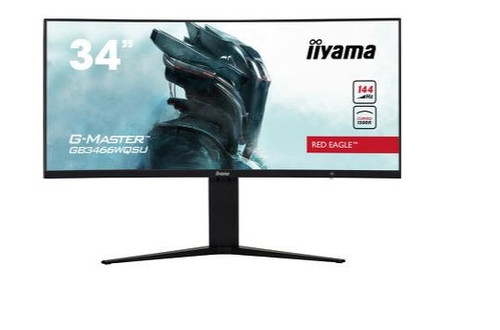 Iiyama 34" Curved Gaming Monitor VA UWQHD 144Hz 1ms 1500R HDMI/DPx2 USB 3.0 GB3466WQSU-B1