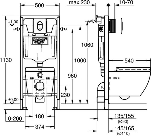 WC Set with Soft-close Seat Solido Euro Rim