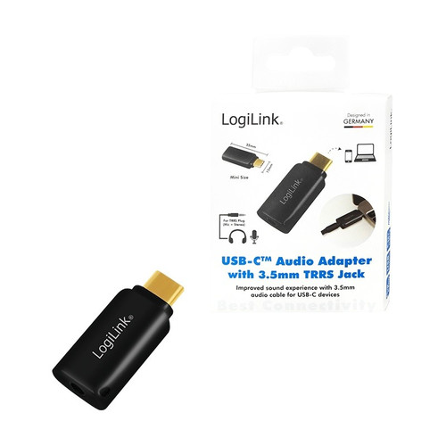 LogiLink USB-C Audio Adapter with 3.5mm TRSS Jack