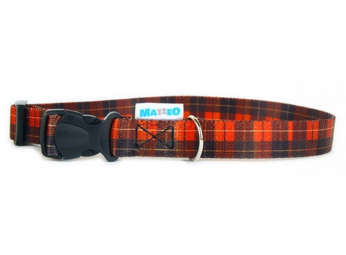 Matteo Dog Collar Plastic Buckle 30mm, Tartan