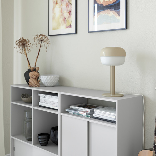 SPIKSMED Cabinet combination, light grey, 137x32x96 cm