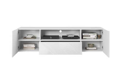 Wall-Mounted TV Cabinet Asha 167 cm, glossy white