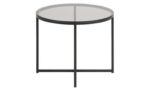 Coffee Table Cross, glass/black