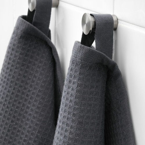 SALVIKEN Bath towel, dark grey, 70x140 cm