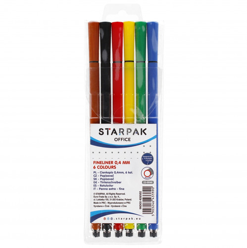 Starpak Fineliner 0.4 6 Colours