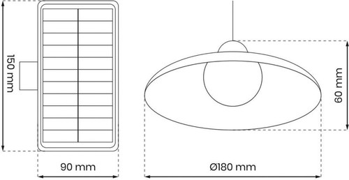 Milagro Solar Lamp Saturn 150lm 4000K IP44