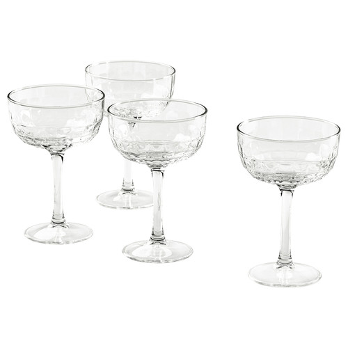 FRÖJDA Champagne coupe, clear glass, 20 cl