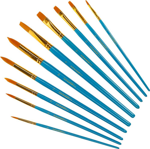 Flamingo Line Set of Paintbrushes Art Collection 10pcs