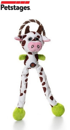 Petstages Dog Toy Thunda Tugga Leggy Cow 52cm