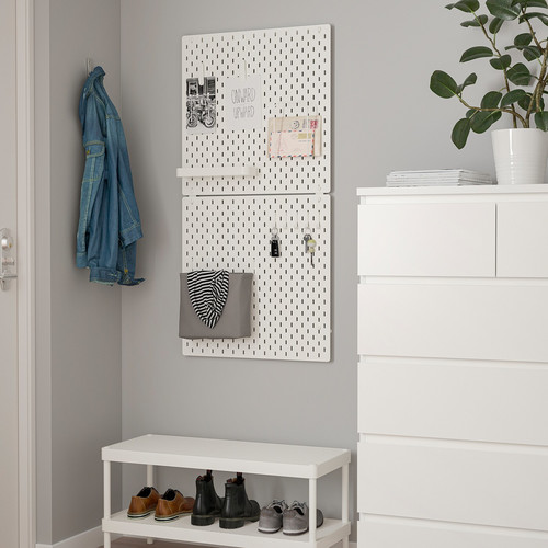 SKÅDIS Pegboard, white, 56x56 cm