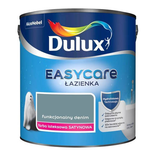 Dulux EasyCare Bathroom Hydrophobic Paint 2.5l functional denim