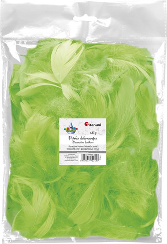 Decorative Feathers 16g, light green