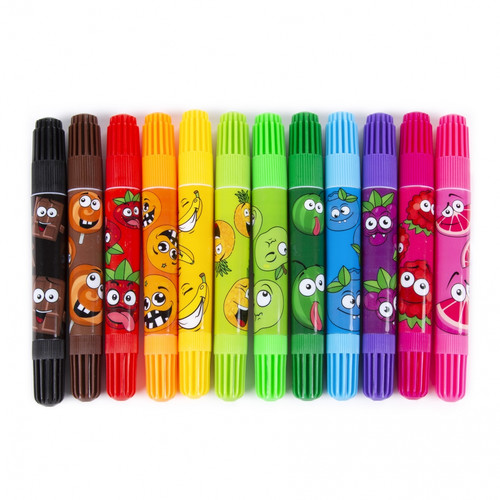 Kidea Scented Markers 12 Colours Fruity