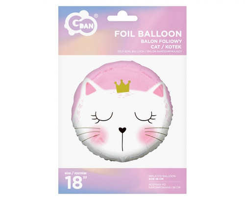 Foil Balloon Cat 45cm