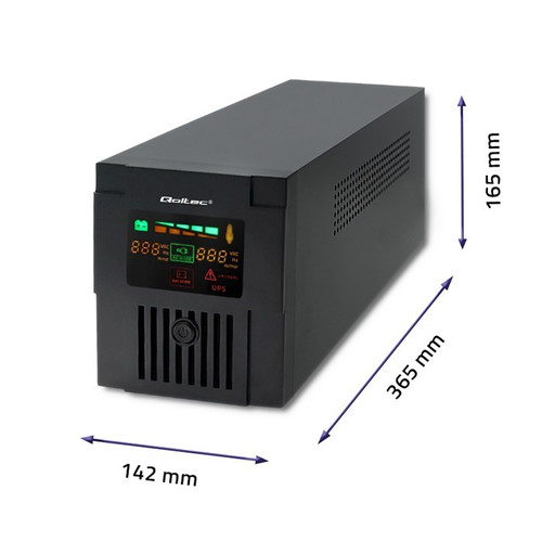 Qoltec UPS MONOLITH 1000VA 600W LCD USB