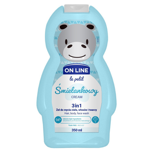 On Line Le Petit 3in1 Hair, Body & Face Wash Cream 350ml