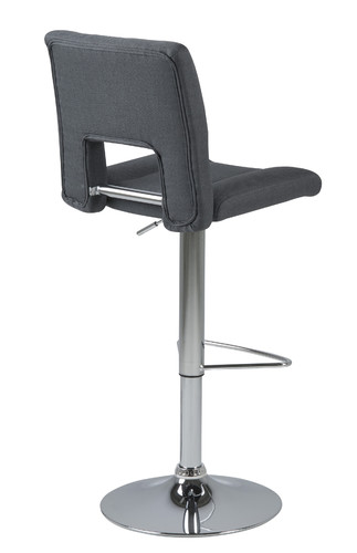 Bar Stool Sylvia, dark grey/brushed metal