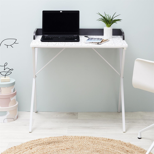 Desk Brice, terrazzo, blue