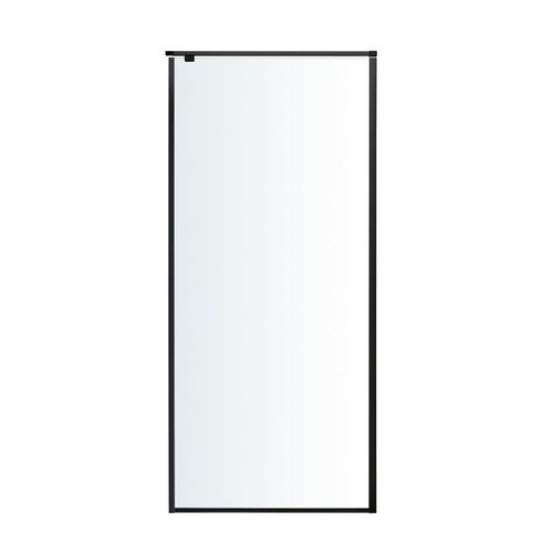 GoodHome Shower Wall Panel Ezili 80 cm, black/transparent