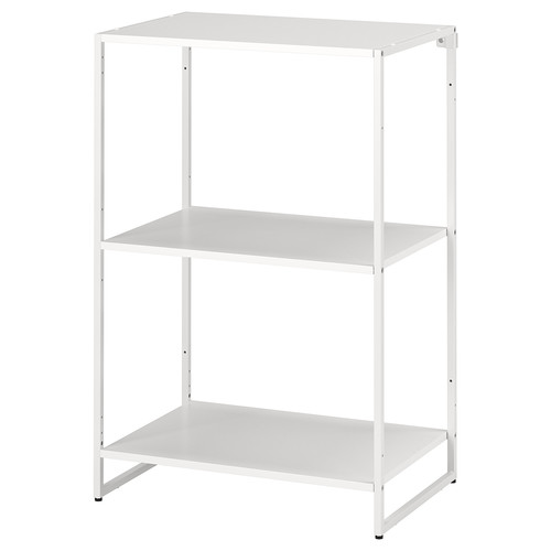 JOSTEIN Shelf unit, indoor/outdoor, metal white, 61x40x90 cm