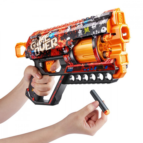 ZURU X-Shot Launcher Skins Griefer Game Over 12 Darts 8+