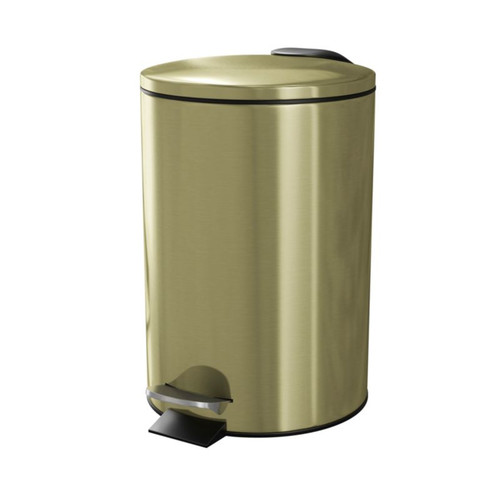 GoodHome Bathroom Waste Bin Cavalla 3l, gold