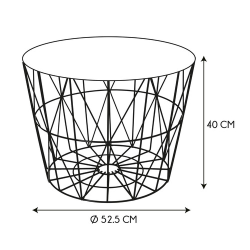 Tray Table Basket Avignon, dark grey