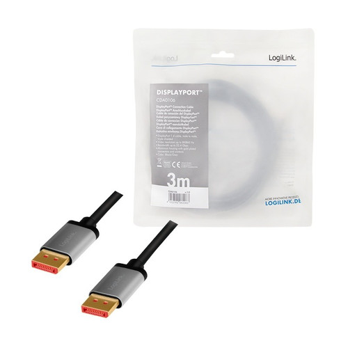 LogiLink DisplayPort Cable 8K 60Hz DP/M - DP/M 3m