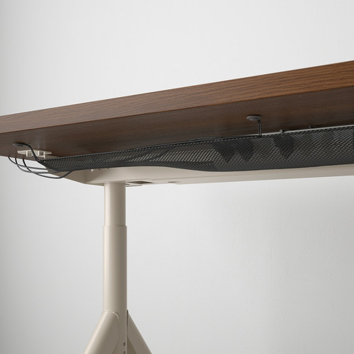 IDÅSEN Desk, brown, beige, 160x80 cm