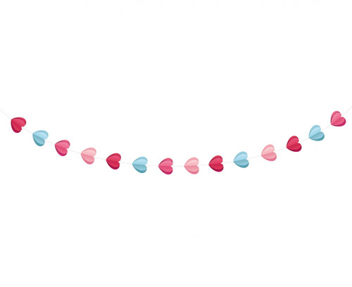 Paper Garland Hearts 200cm