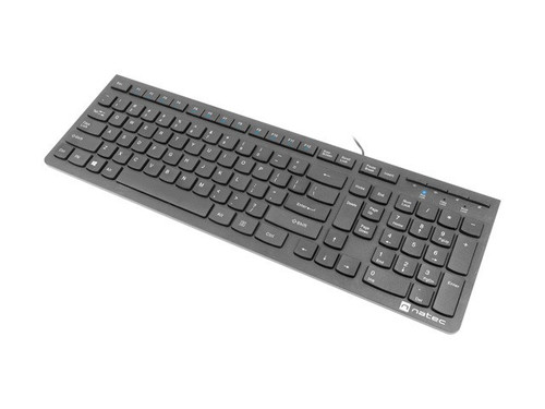 Natec Wired USB Keyboard Discus 2 slim, black