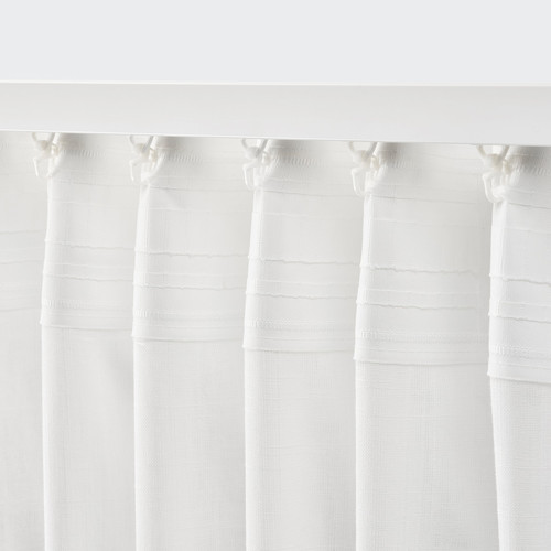 SILVERLÖNN Sheer curtains, 1 pair, white, 145x300 cm