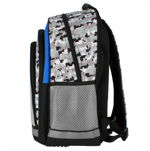 School Backpack Pixel, grey