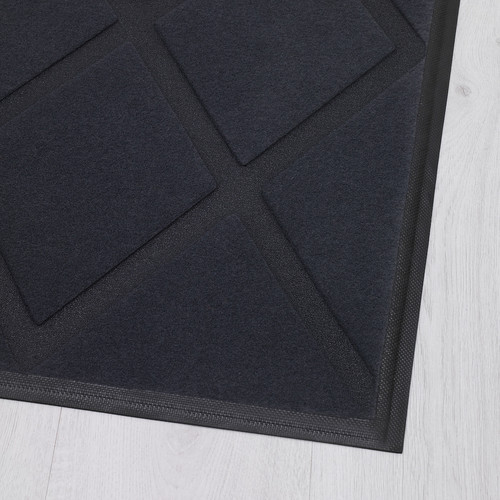 OKSBY Door mat, gray, 60x90 cm
