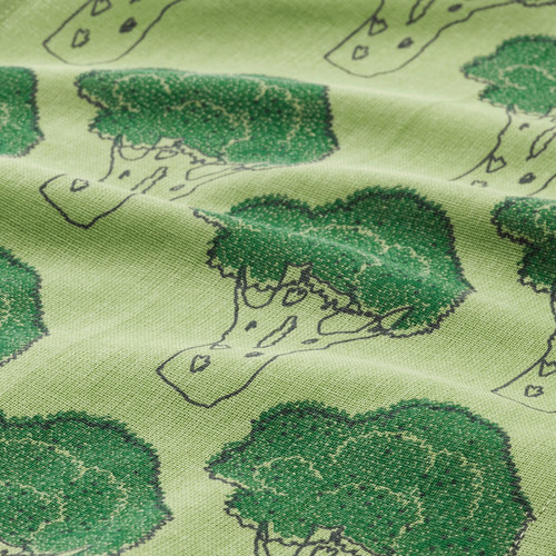 TORVFLY Tea towel, patterned, green, 30x40 cm, 4 pack