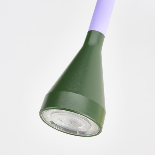 NÄVLINGE LED clamp spotlight, lilac/dark green