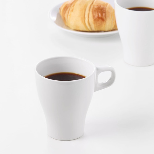 FÄRGRIK Mug, white, 25 cl