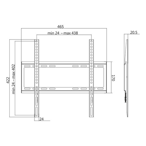 LogiLink TV Wall Mount, fix 32-55", max. 35kg