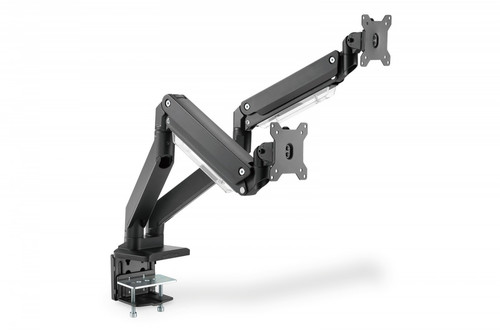 Digitus Dual Monitor Mount with Gas Spring and Clamp Mount 15-35"