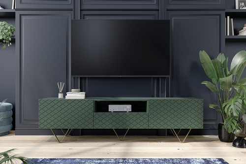 TV Cabinet Scalia, matt labrador/gold legs