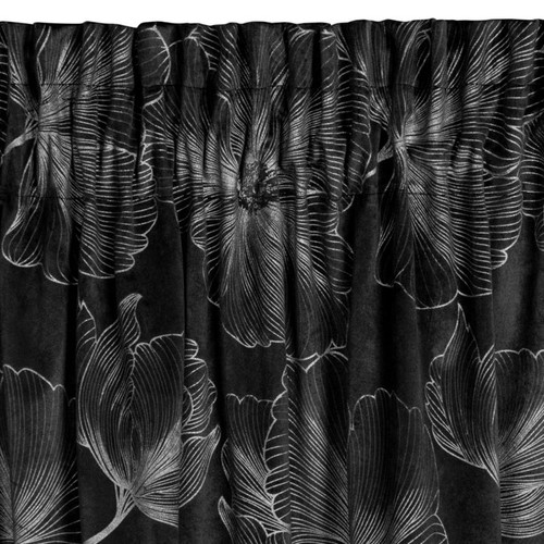 Curtain Stella 140 x 300 cm, black/silver