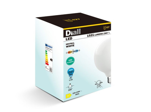 Diall LED Bulb G130 E27 1521 lm 4000 K