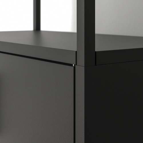 TROTTEN Cabinet with doors, anthracite, 70x173 cm