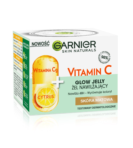 Garnier Skin Naturals Vitamin C Glow Jelly for Dull Skin Vegan 98% Natural 50ml