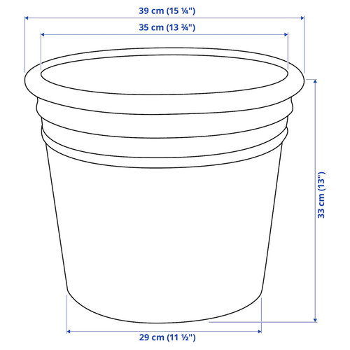 CURRYBLAD Plant pot, outdoor terracotta, 35 cm